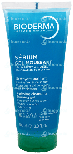 Bioderma Sebium Moussant Purifying Cleansing Foaming Gel 100Ml